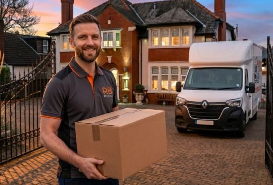 Friendly RB Removals team member ready to provide a free local moving quote. Title: Get a Local Moving Quote
